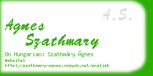 agnes szathmary business card