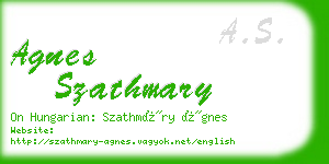 agnes szathmary business card